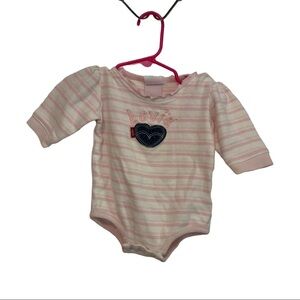 Levi baby girls pink and‎ white stripe Levi one piece